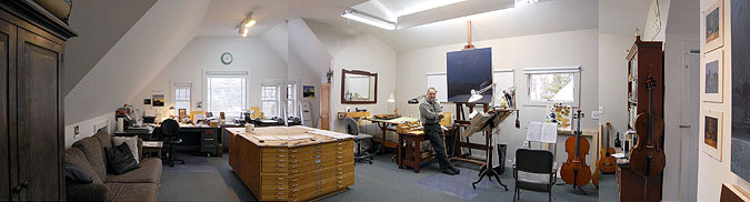 Linden Frederick in his Maine studio